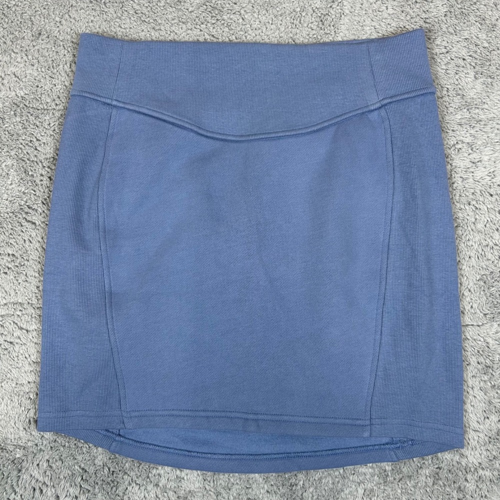 Lululemon Scuba High-Rise Skirt Blue Fleece Mini LW8ALSS Size M